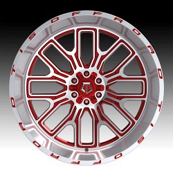 TIS Offroad 560MRL Machined Red Custom Truck Wheels 3